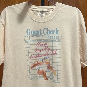 Cream Graphic Tee “Put it on my husband’s tab” Comfort Colors